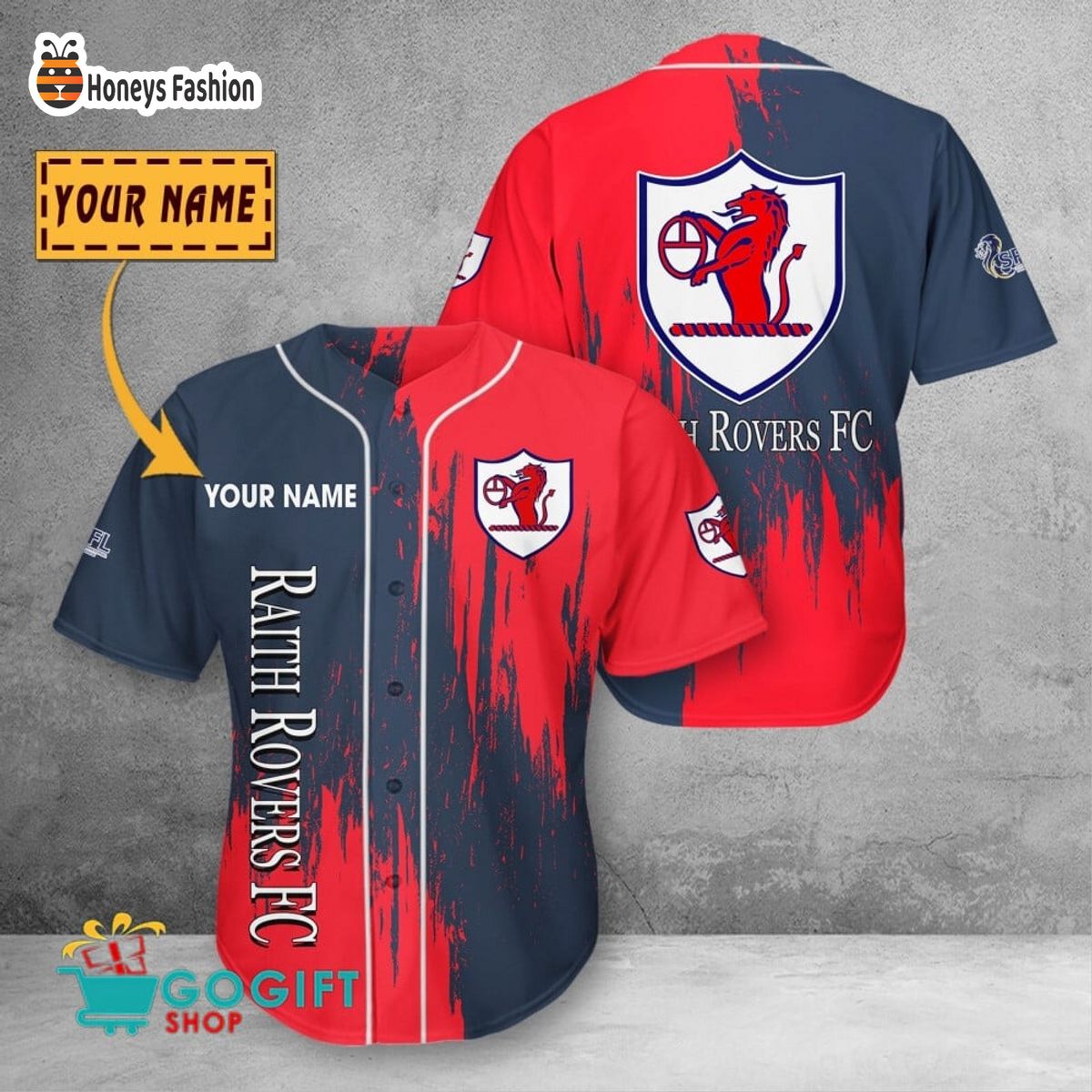 Raith Rovers F.C custom name baseball jersey