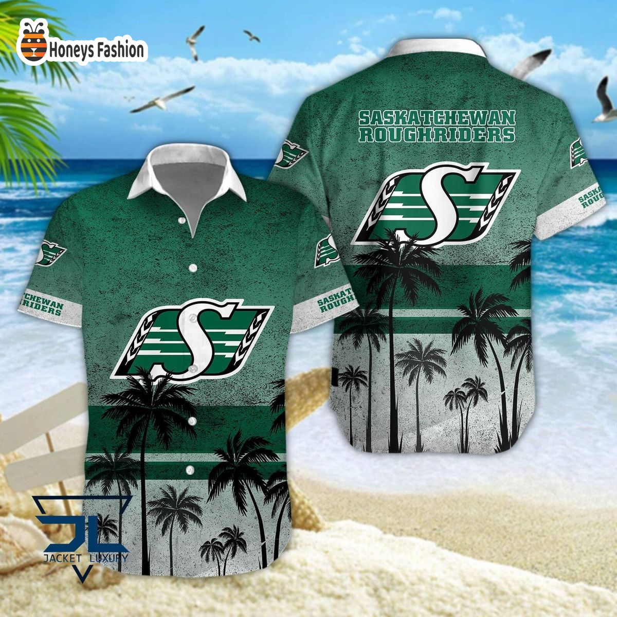 Saskatchewan Roughriders CFL hawaiian shirt