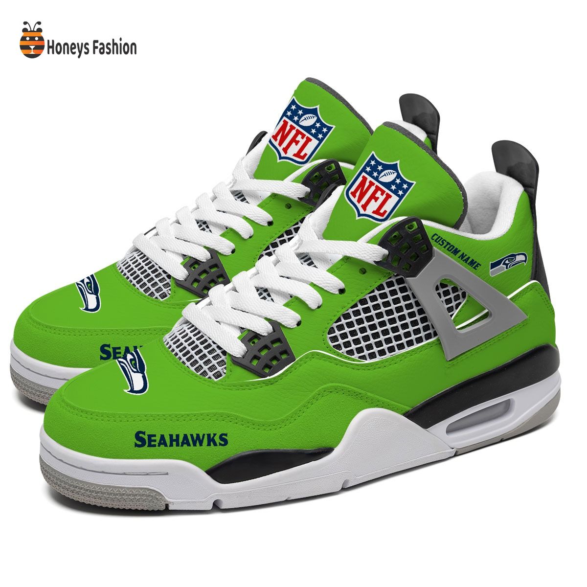 Seattle Seahawks NFL Air Jordan 4 Shoes