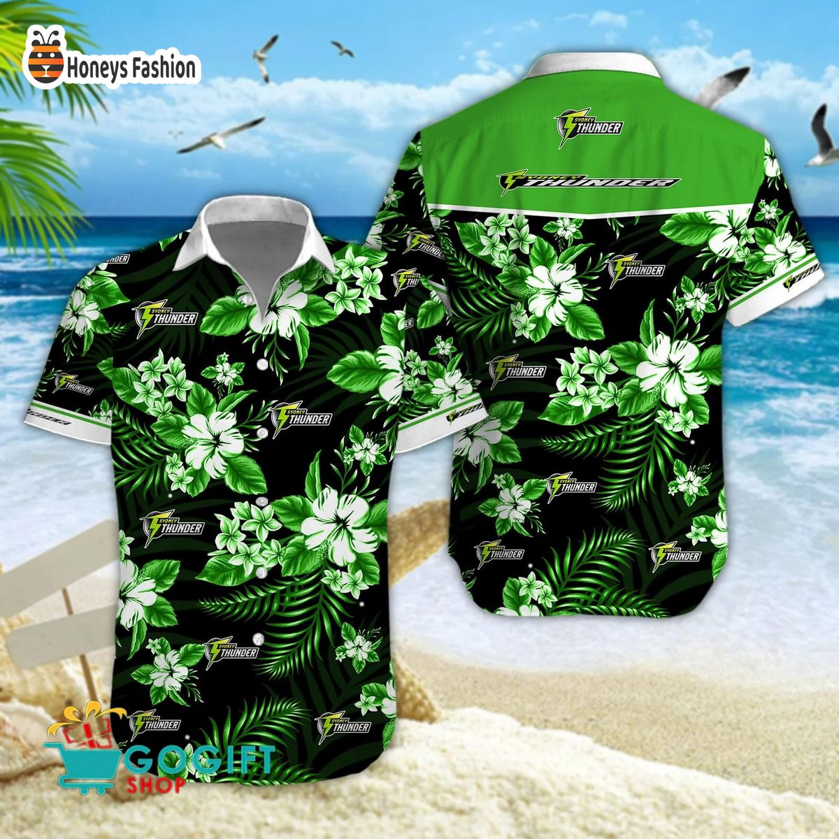 Sydney Thunder hawaiian shirt and short