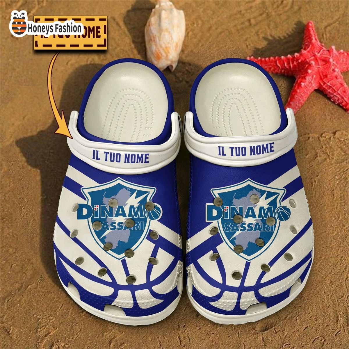 Dinamo Sassari Custom Name Crocs Clogs