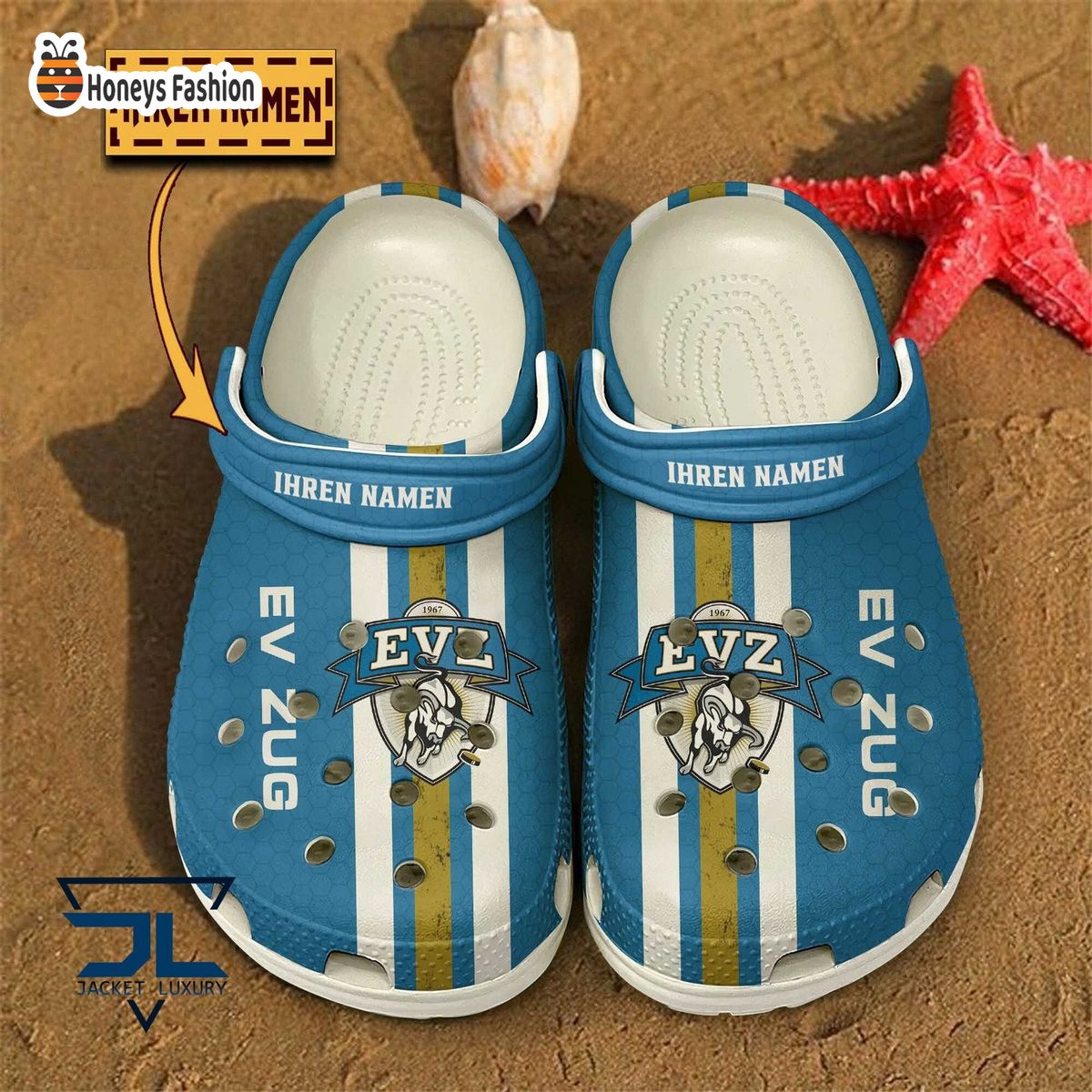 EV Zug custom name crocs