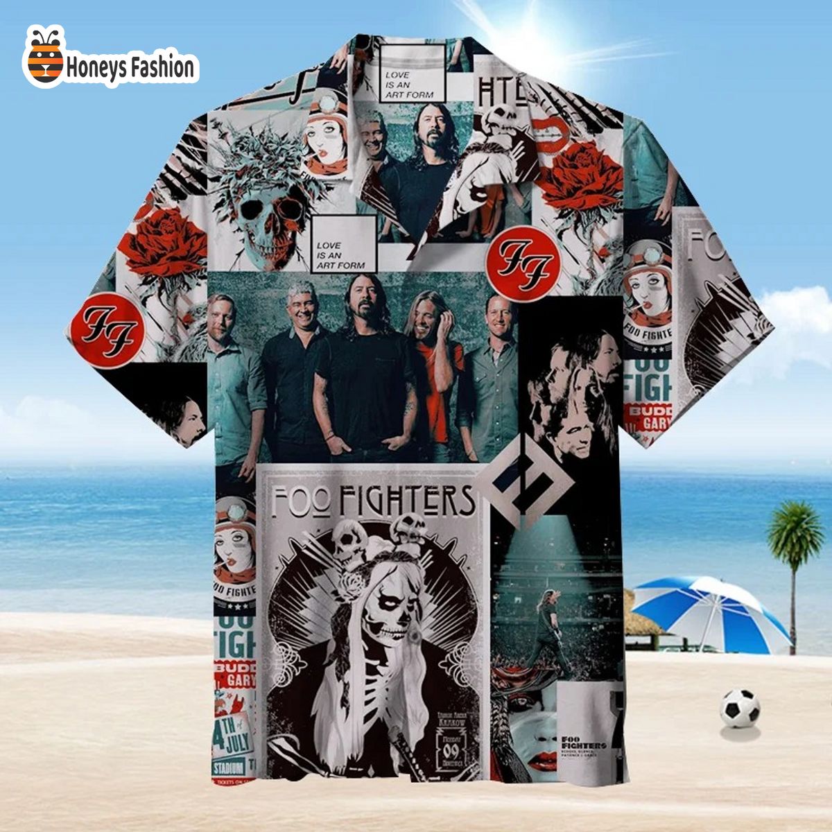 Foo Fighters Skin and Bones Albums Hawaiian Shirt