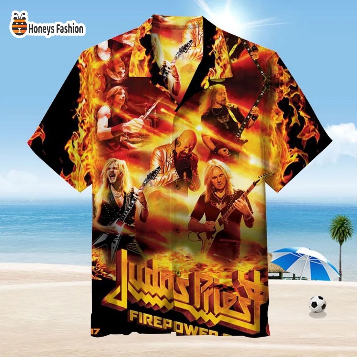 Judas Priest Firepower Albums Hawaiian Shirt
