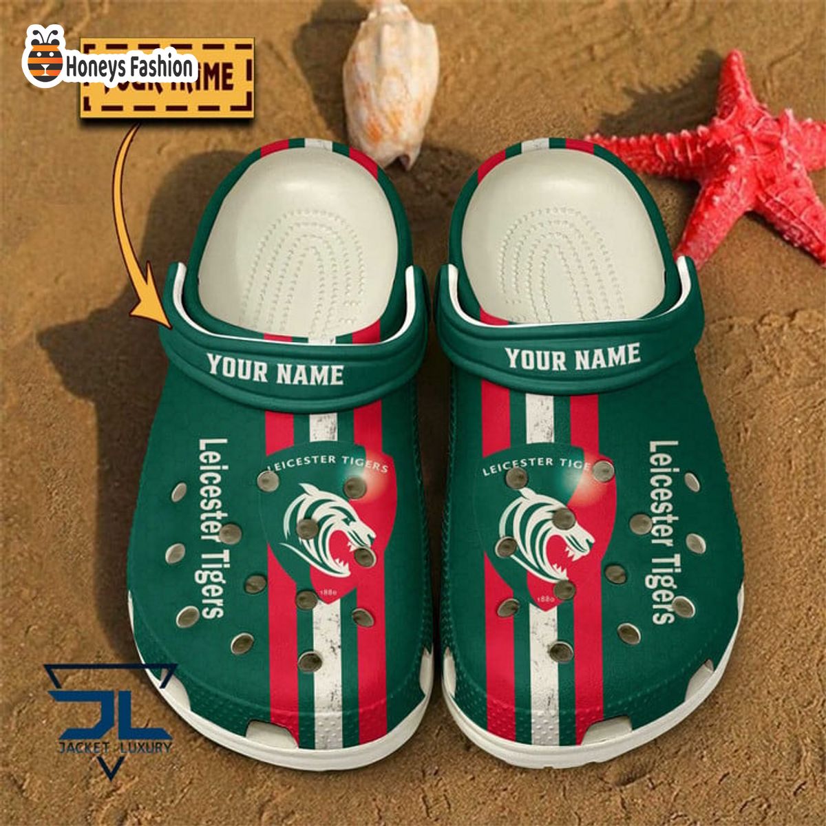 Leicester Tigers Personalized Rugby Classic Crocs