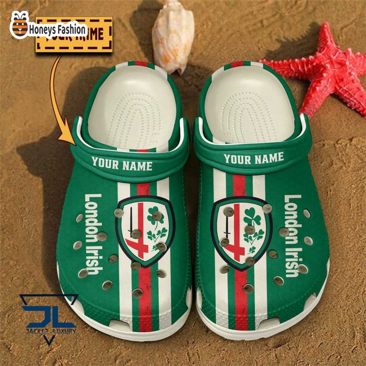 London Irish Personalized Rugby Classic Crocs