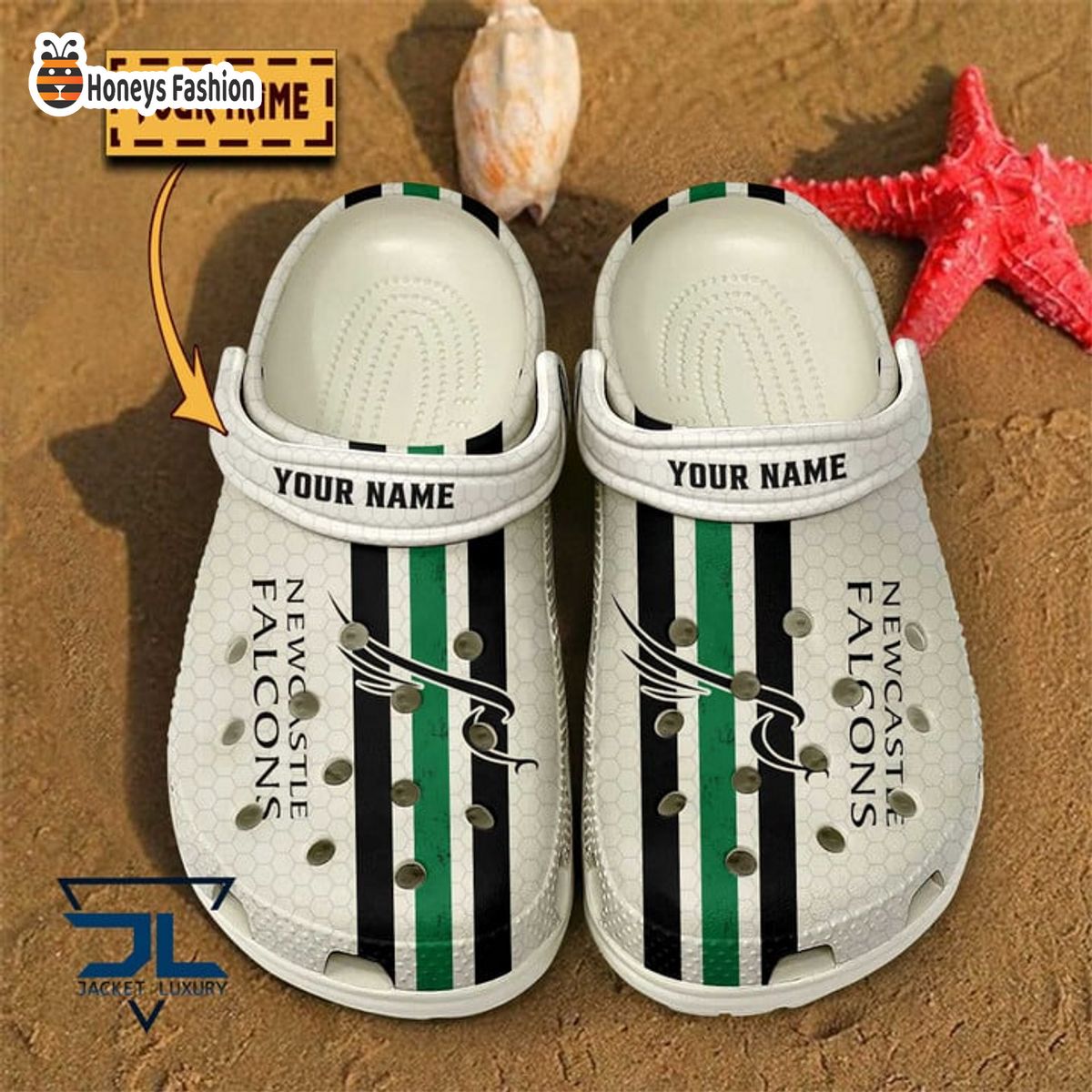 Newcastle Falcons Personalized Rugby Classic Crocs