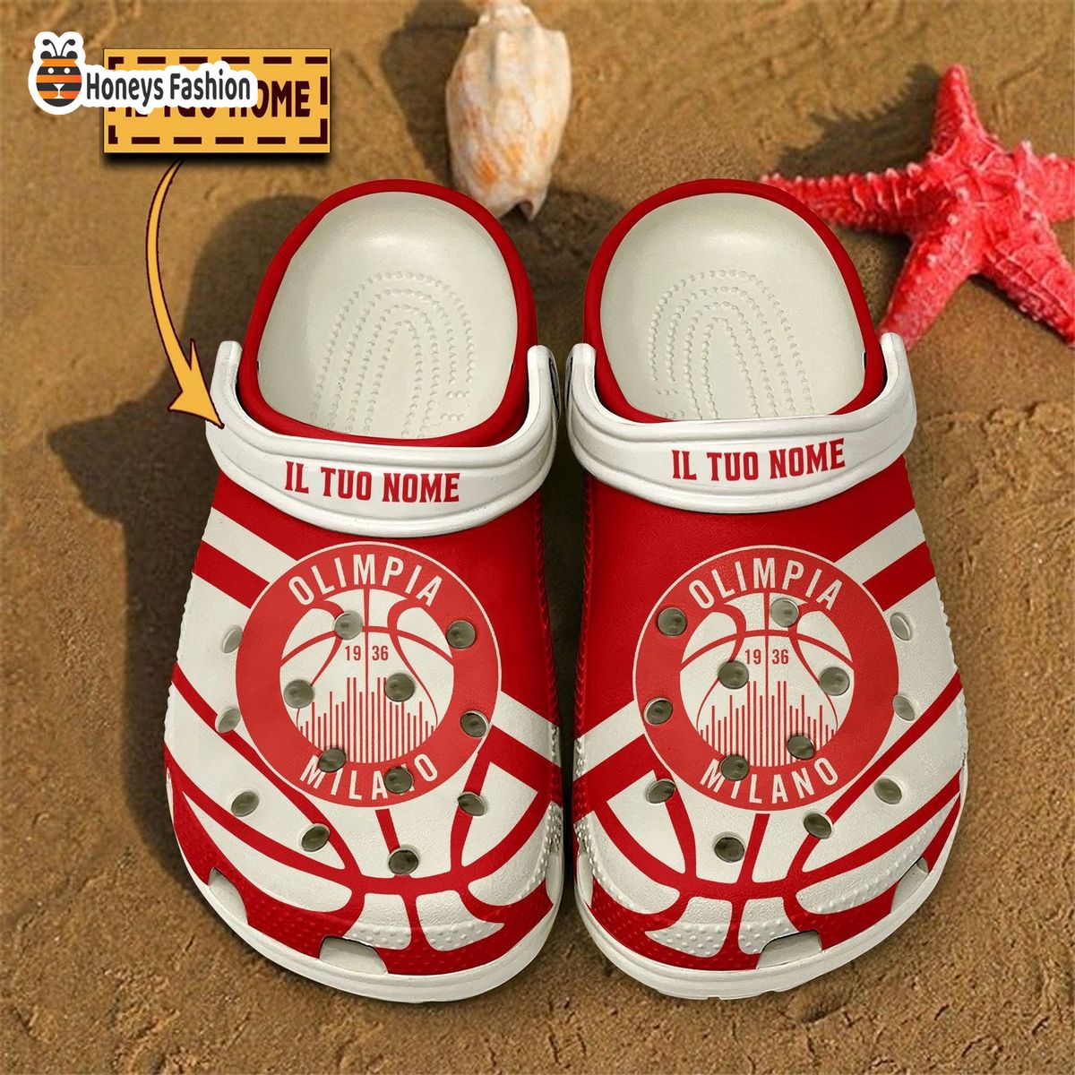 Olimpia Milano Custom Name Crocs Clogs