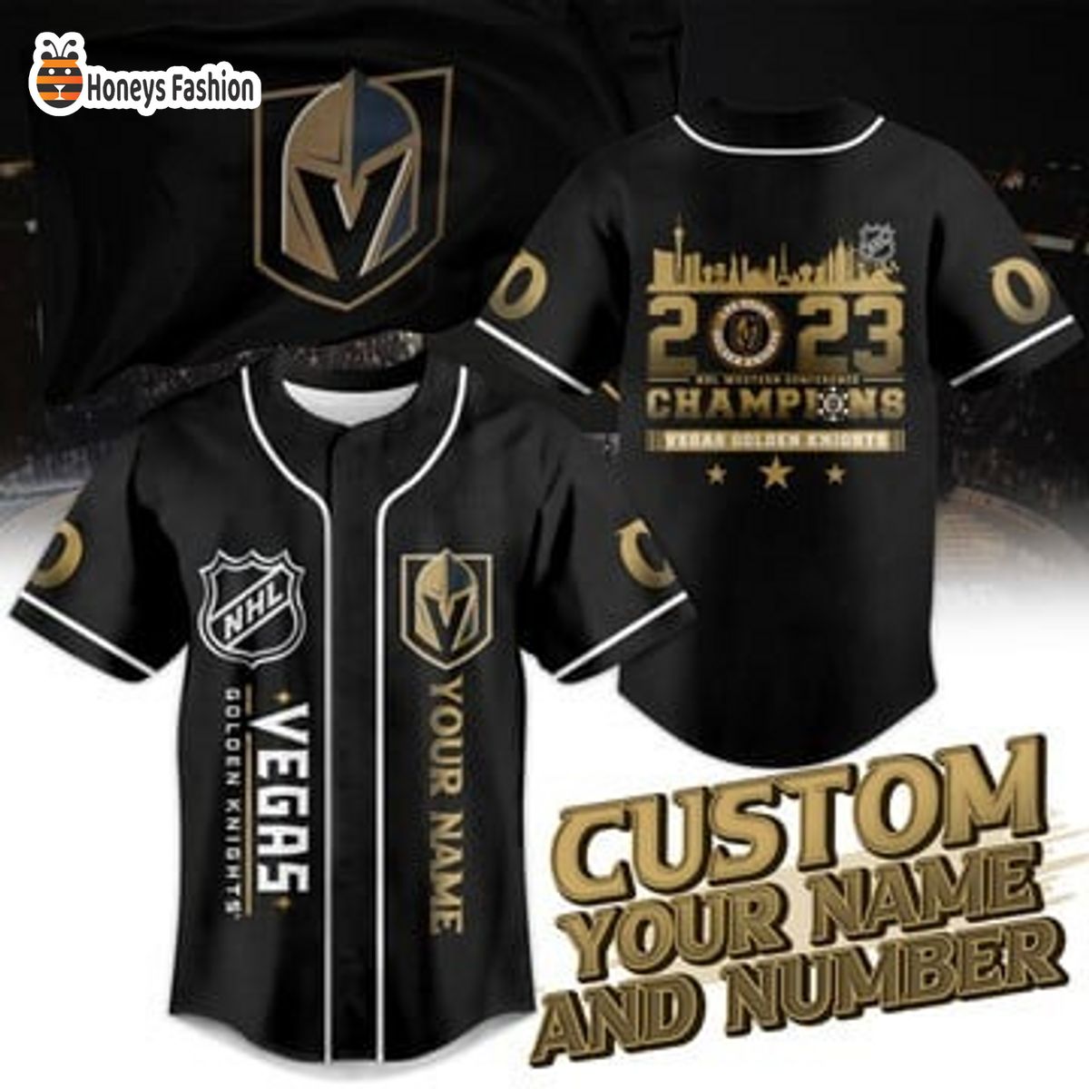 Vegas Golden Knights Champions NHL 2023 Baseball Jersey