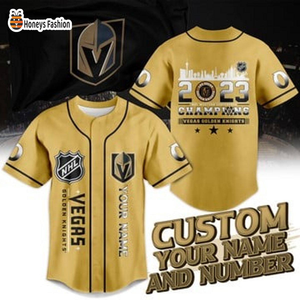 Vegas Golden Knights Champions NHL 2023 Baseball Jersey