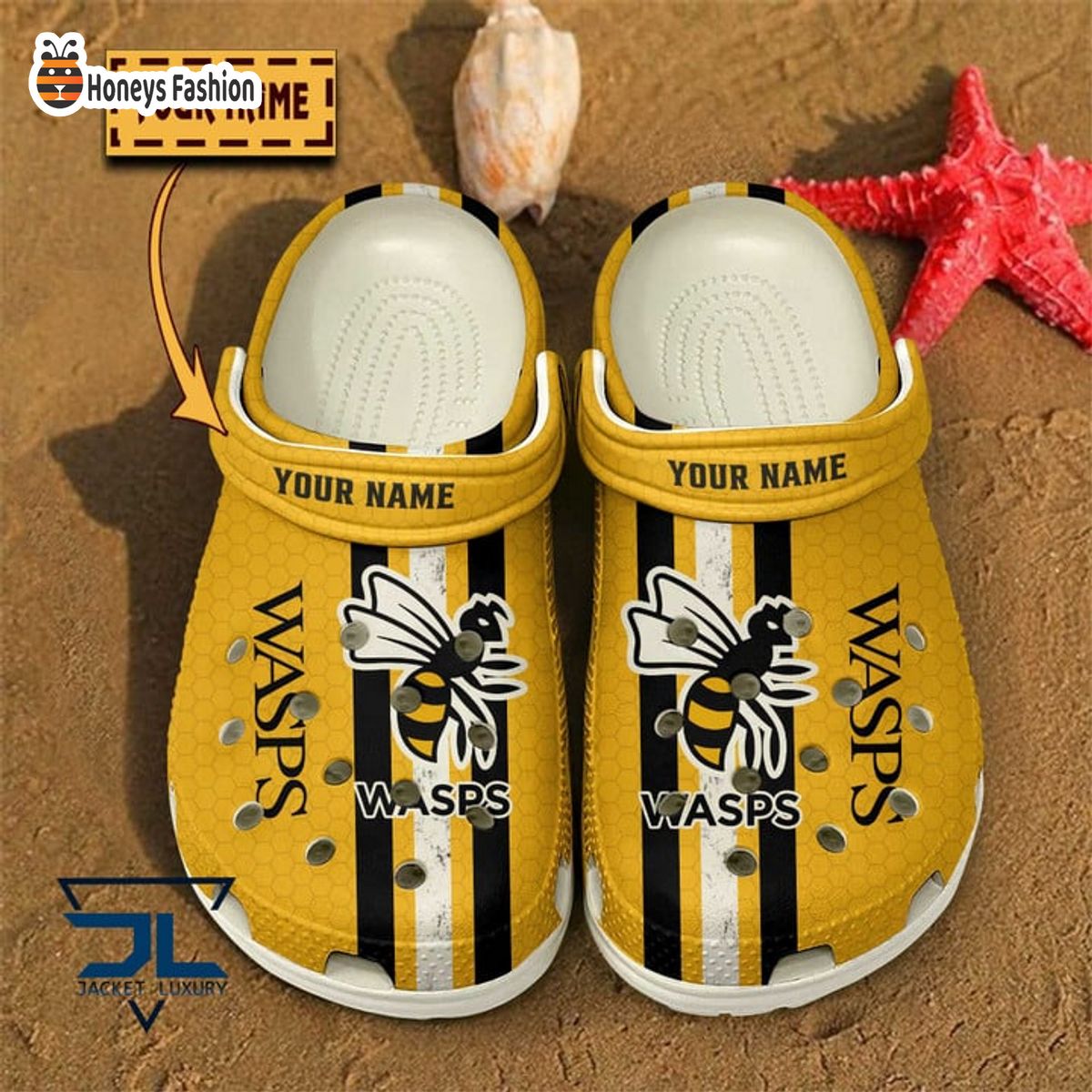 Wasps RFC Personalized Rugby Classic Crocs