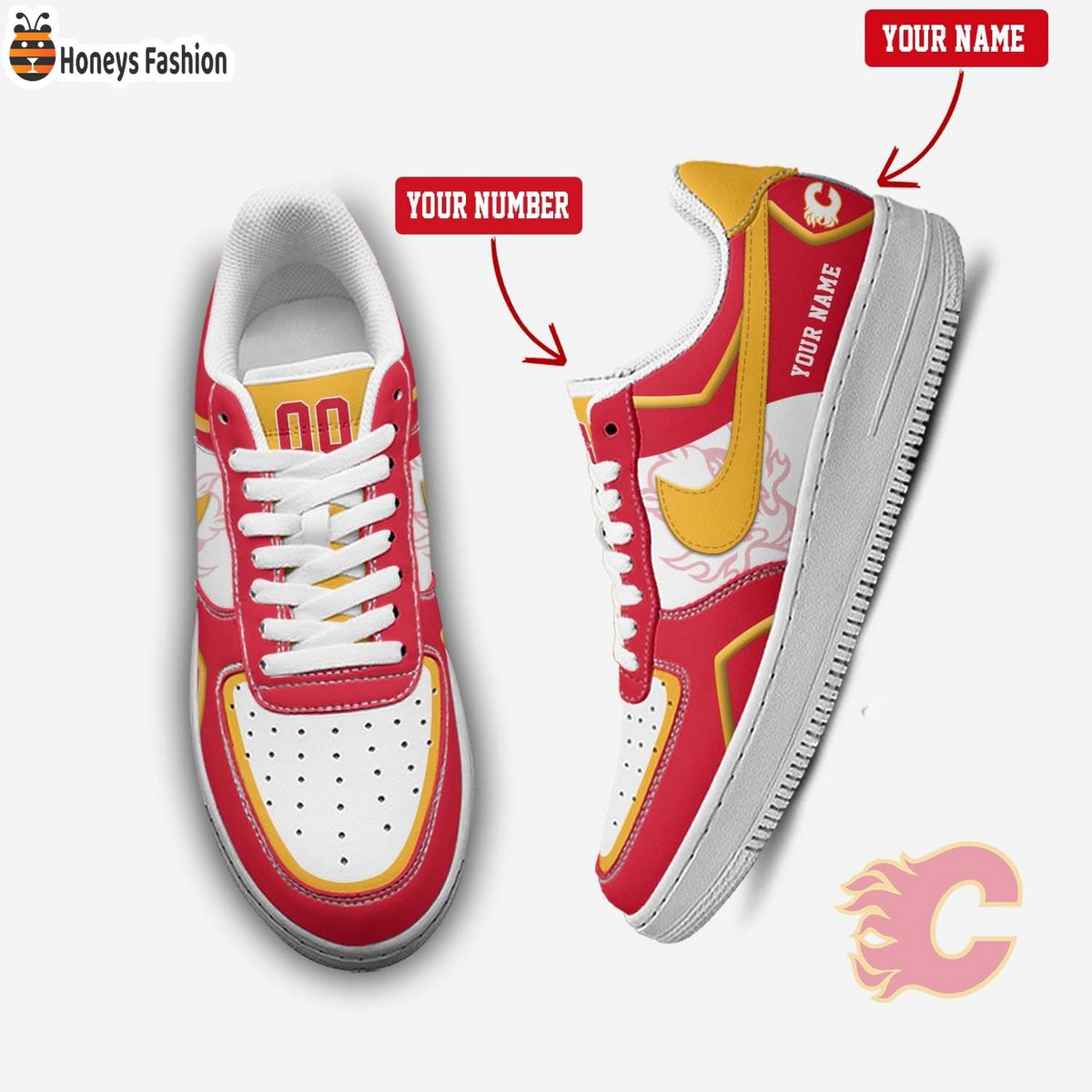 Calgary Flames NHL Personalized Air Force 1 Shoes