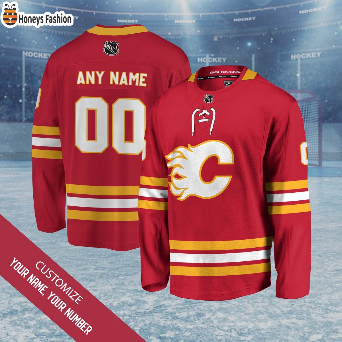Calgary Flames Personalized Hockey Jersey