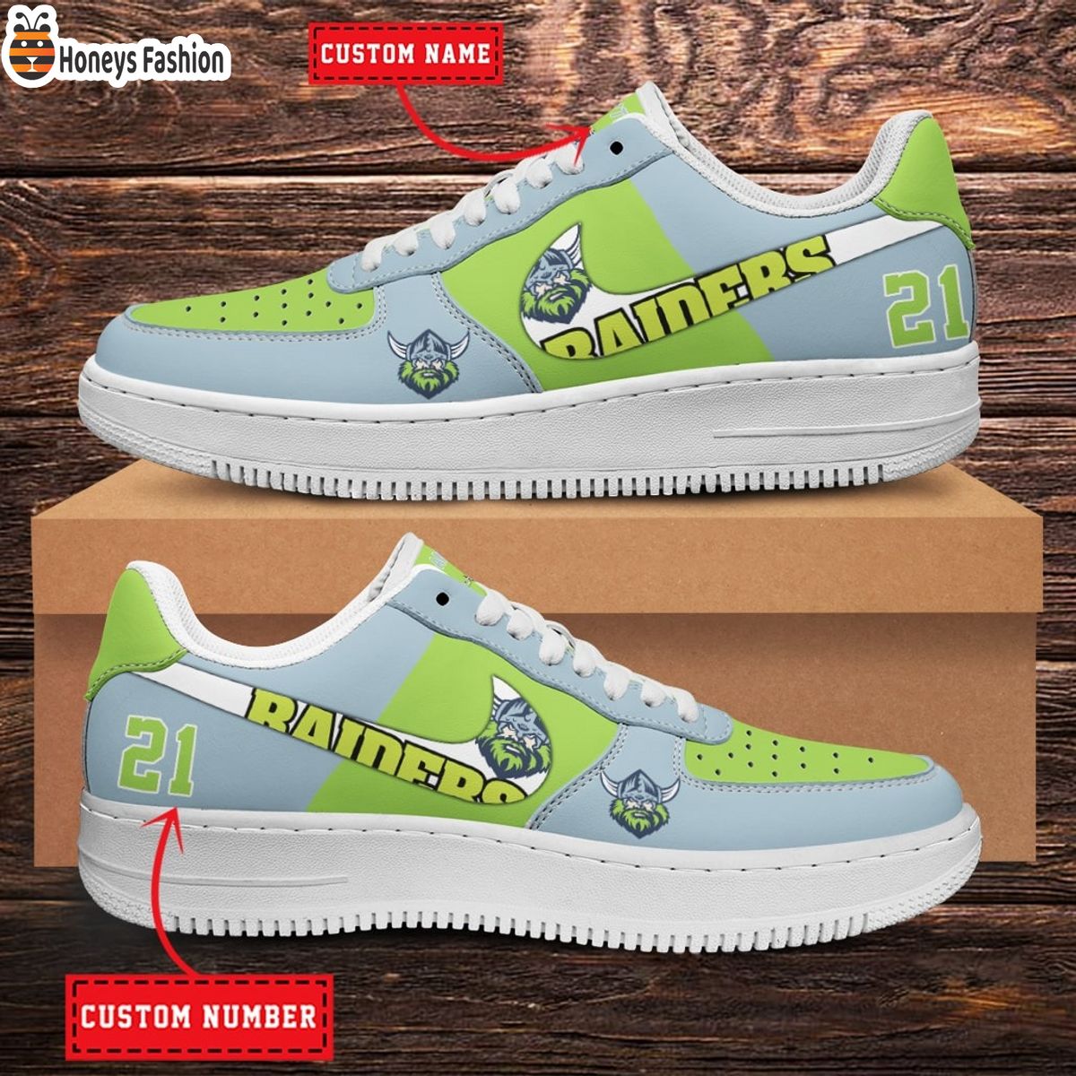 Canberra Raiders NRL Personalized Air Force 1 Shoes