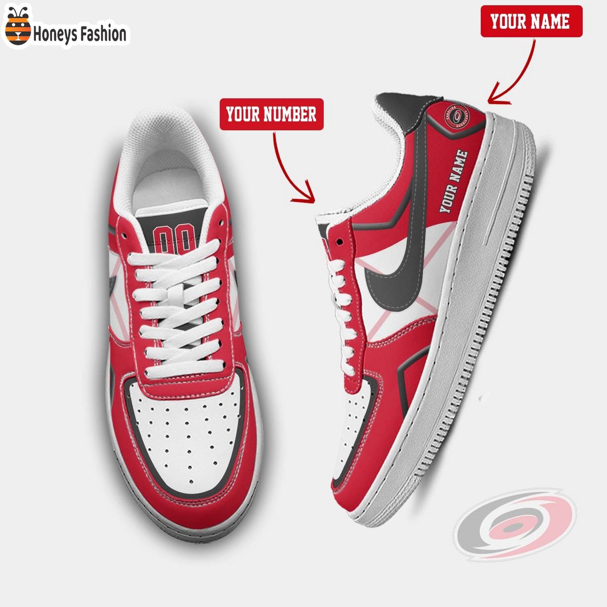 Carolina Hurricanes NHL Personalized Air Force 1 Shoes