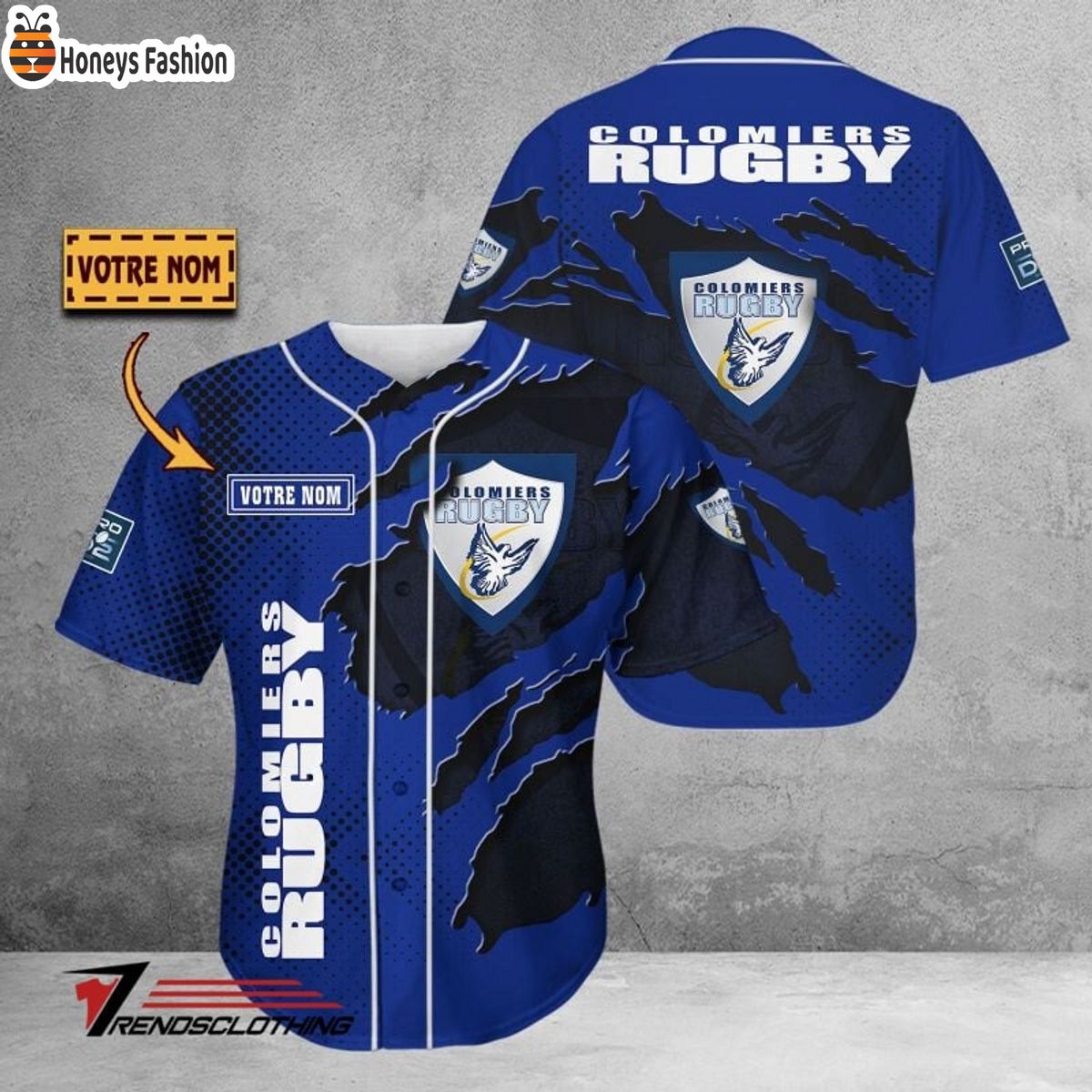 Colomiers Rugby Personalized Baseball Jersey