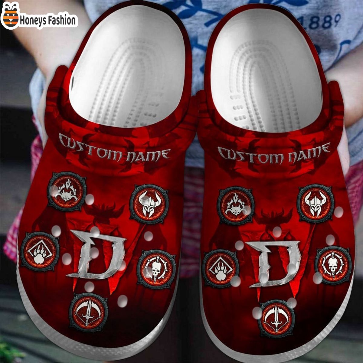 Diablo Game Custom Name Crocs Crocband