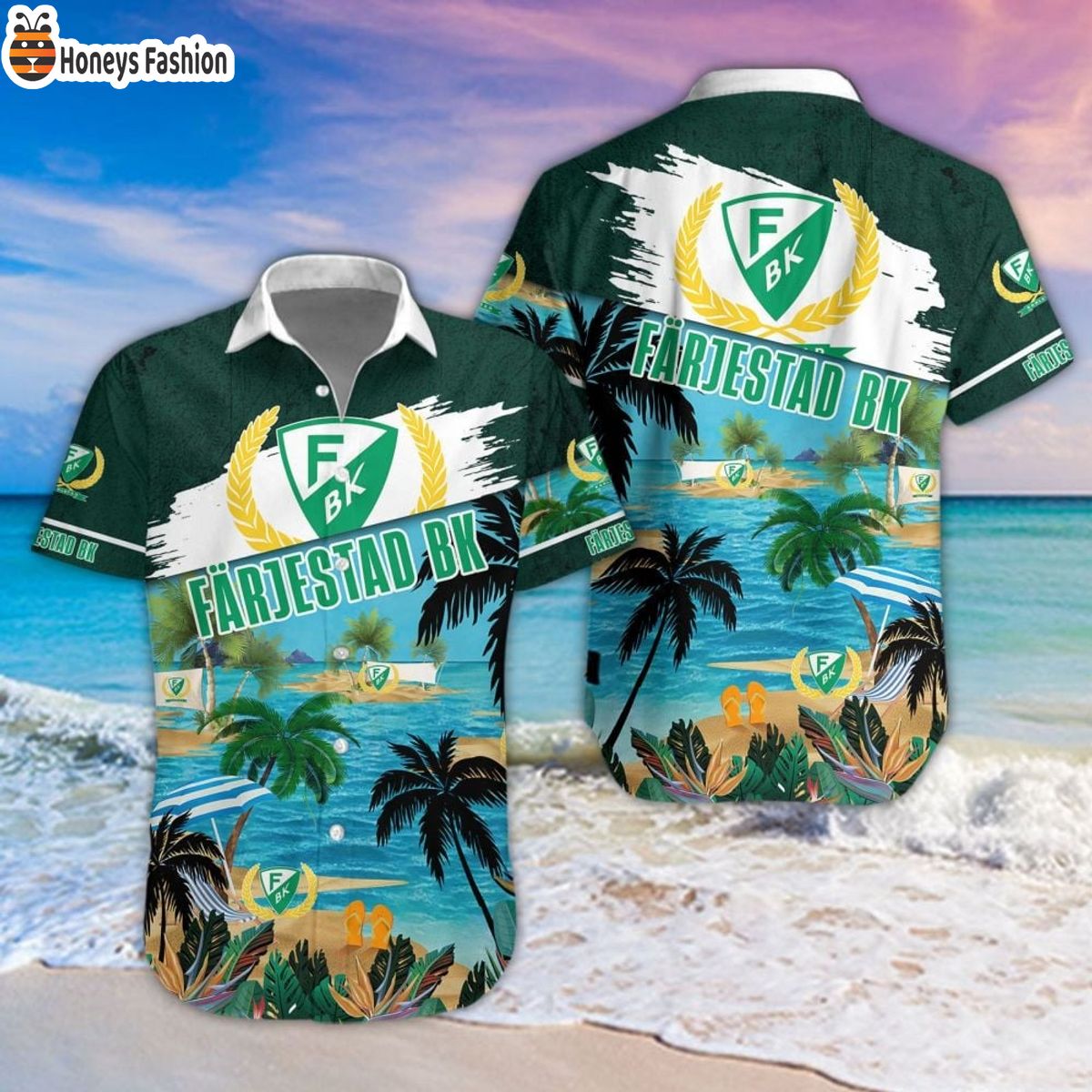 Farjestad BK 2023 Hockey Hawaiian Shirt