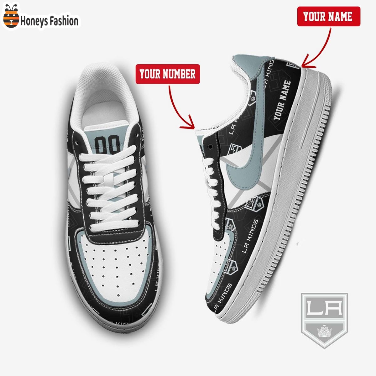 Los Angeles Kings NHL Personalized Air Force 1 Shoes