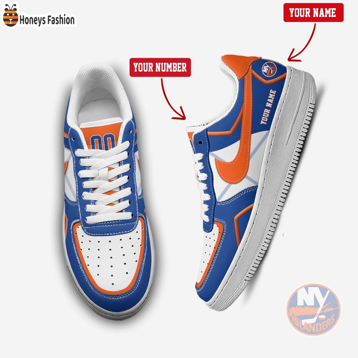 New York Islanders NHL Personalized Air Force 1 Shoes
