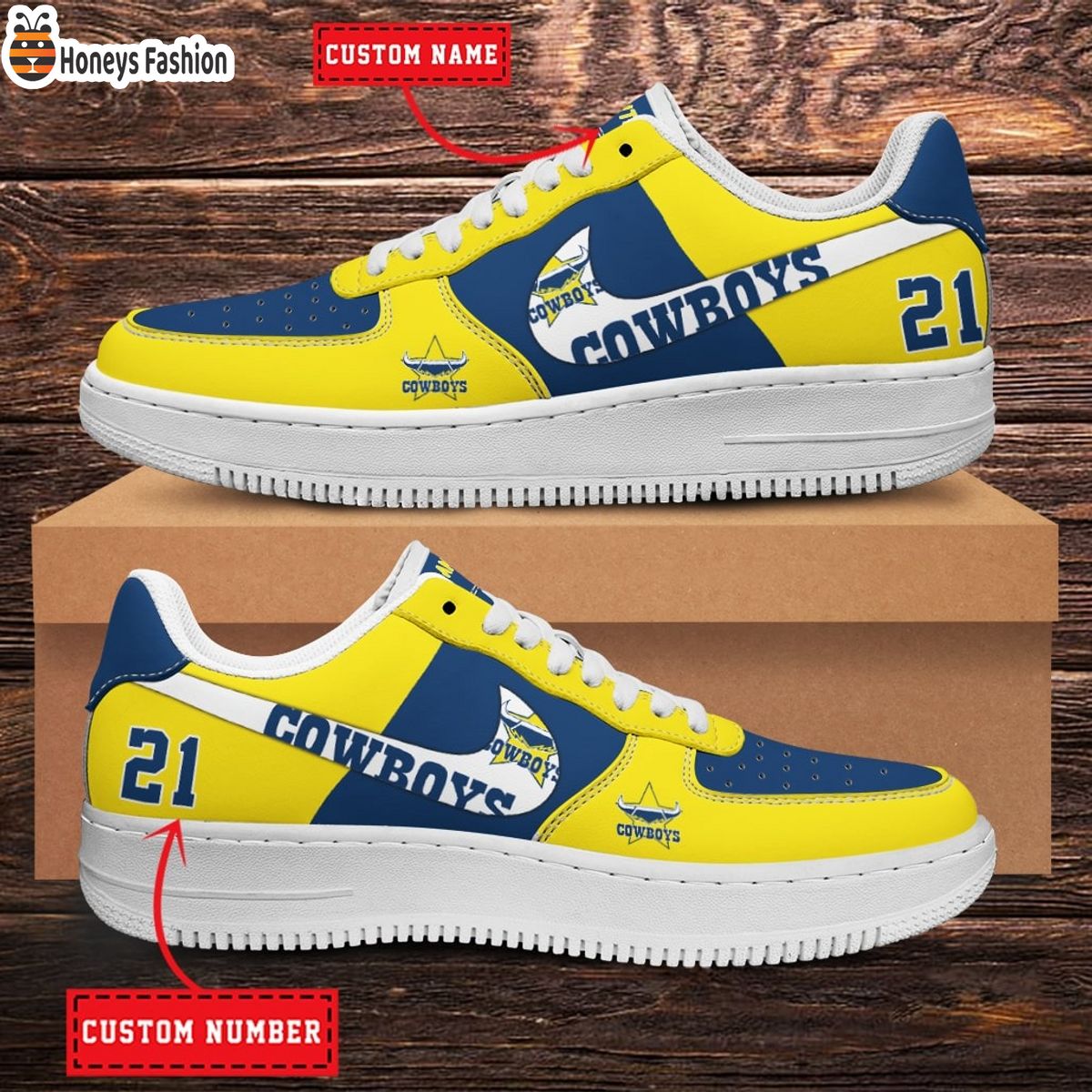 North Queensland Cowboys NRL Personalized Air Force 1 Shoes
