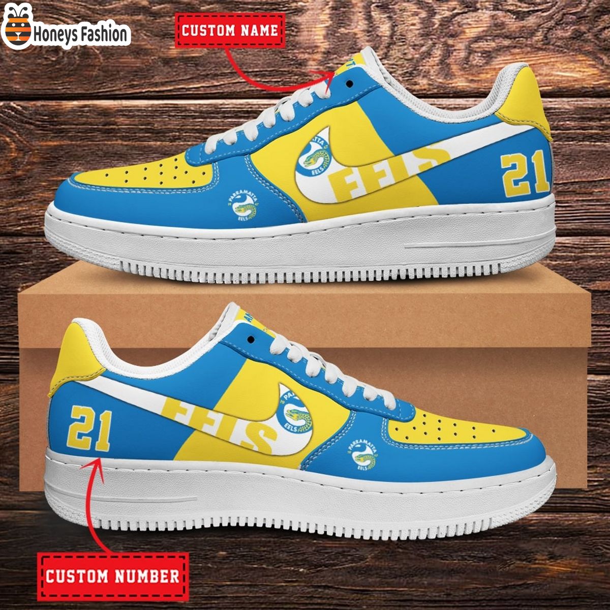 Parramatta Eels NRL Personalized Air Force 1 Shoes