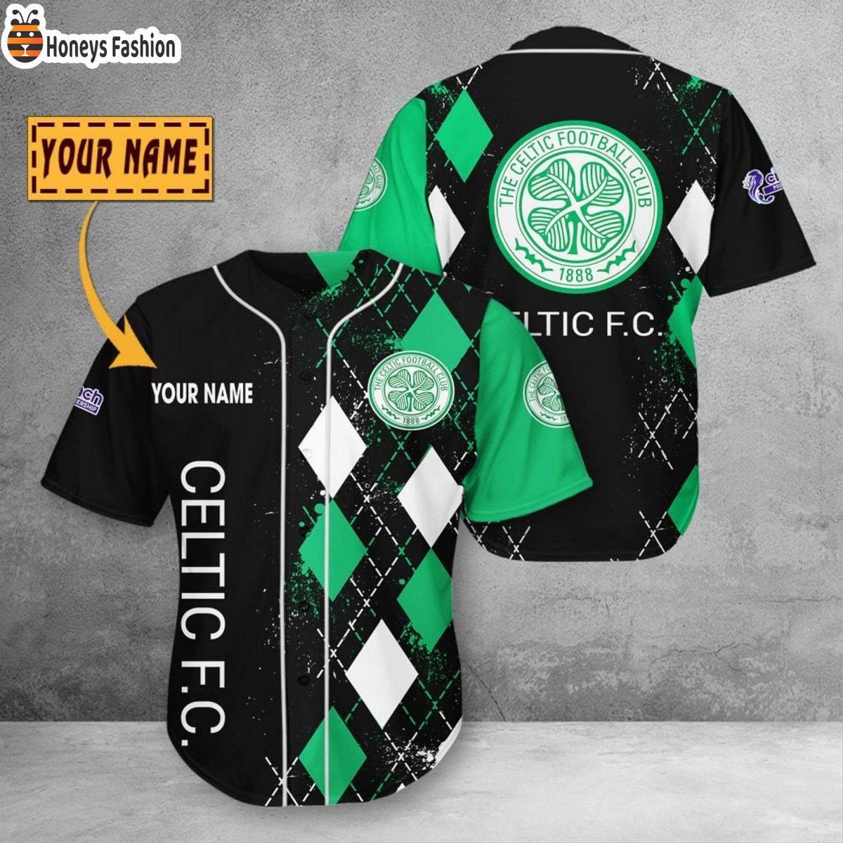 Personalized Celtic F.C. Baseball Jersey