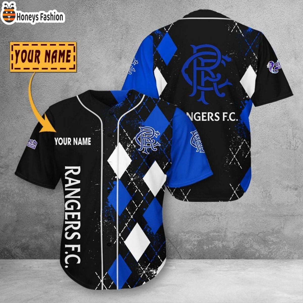 Personalized Rangers F.C. Baseball Jersey