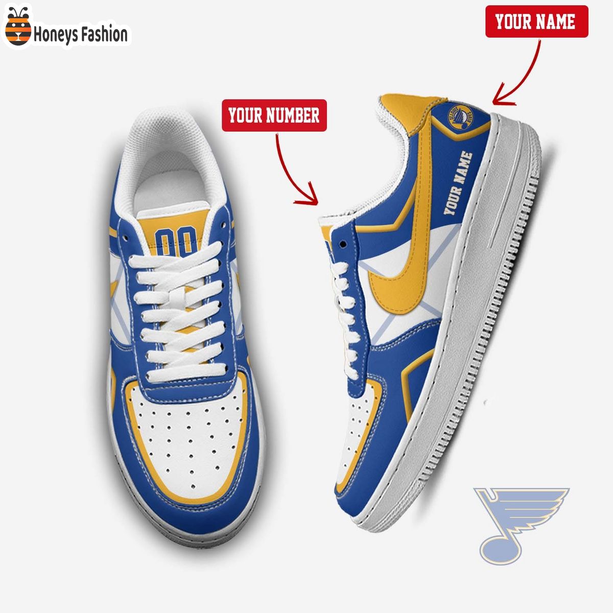 St. Louis Blues NHL Personalized Air Force 1 Shoes
