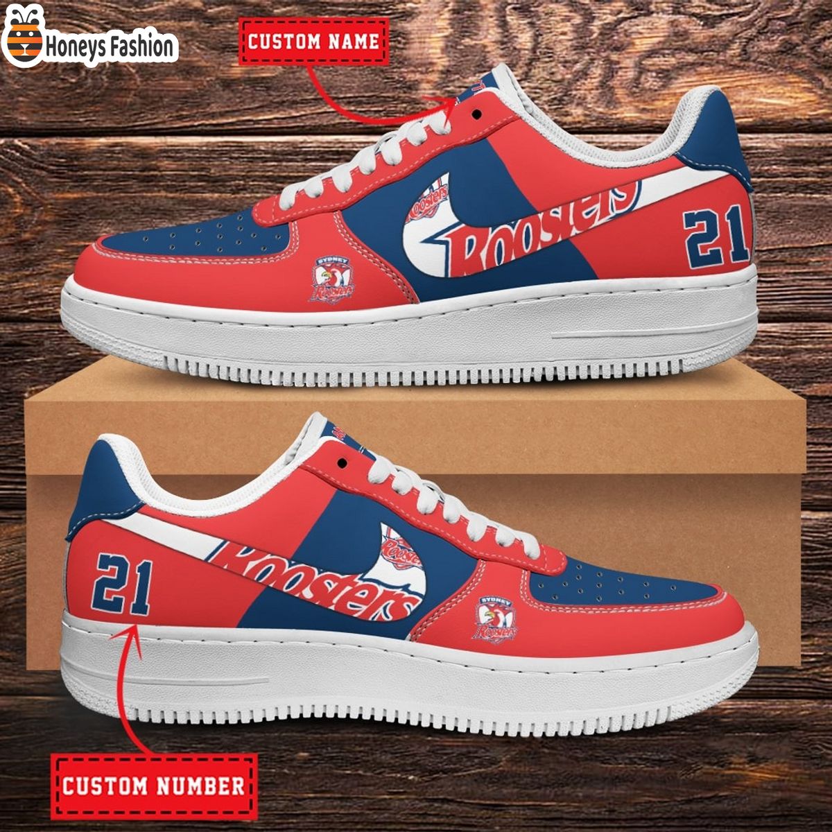 Sydney Roosters NRL Personalized Air Force 1 Shoes