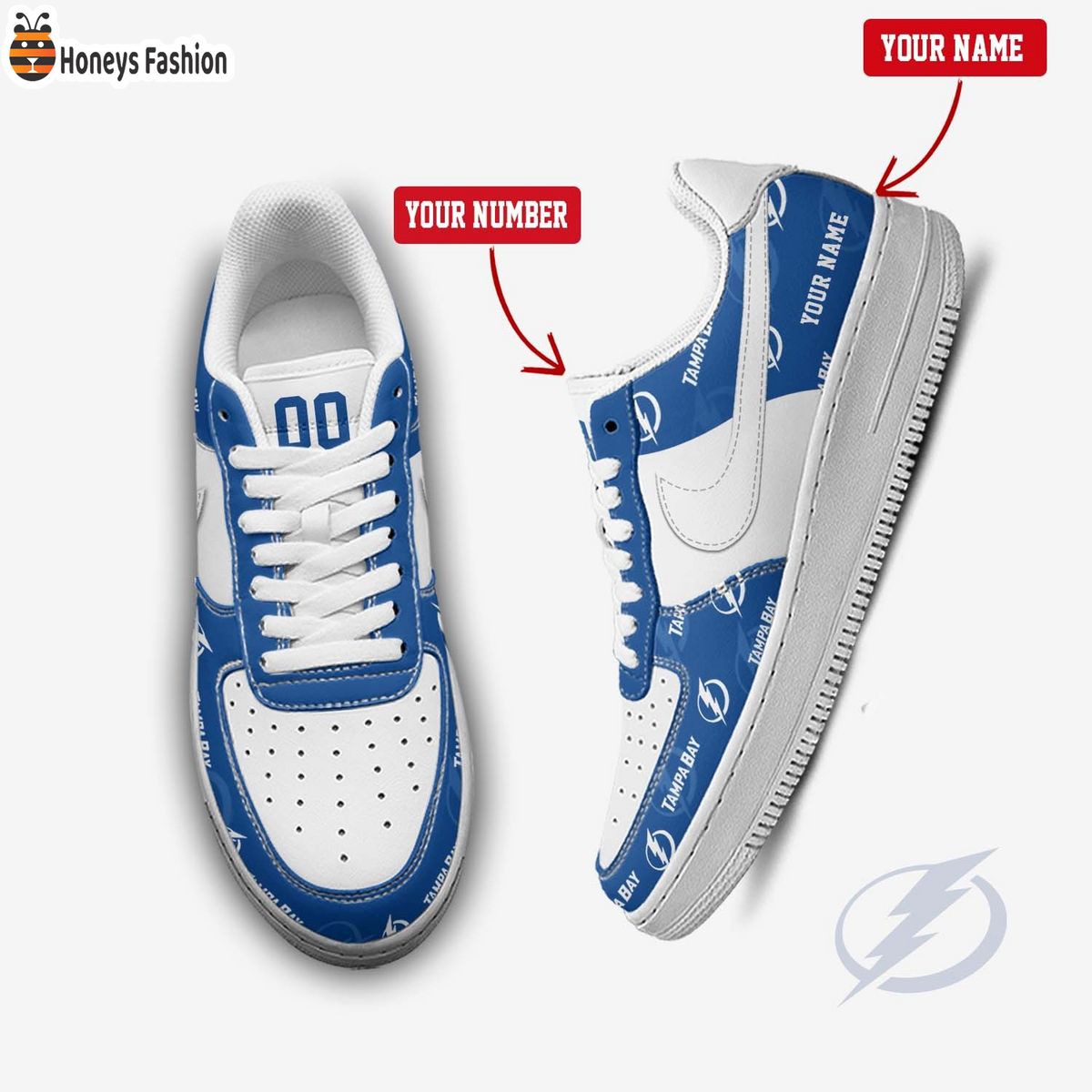 Tampa Bay Lightning NHL Personalized Air Force 1 Shoes
