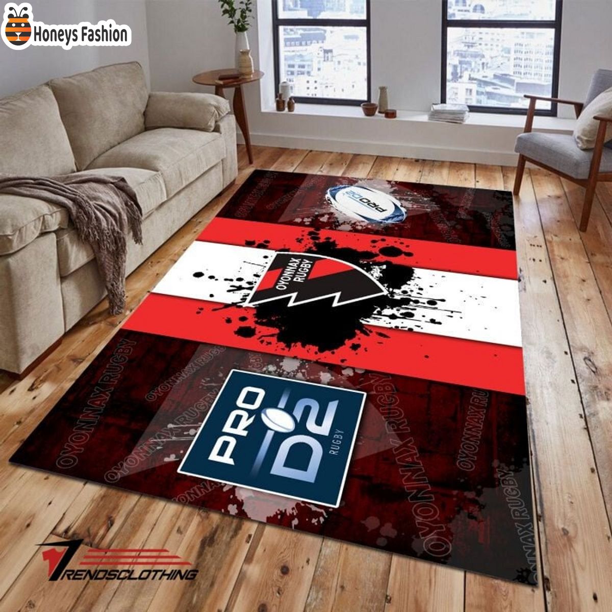 US Oyonnax Rugby Rug Carpet