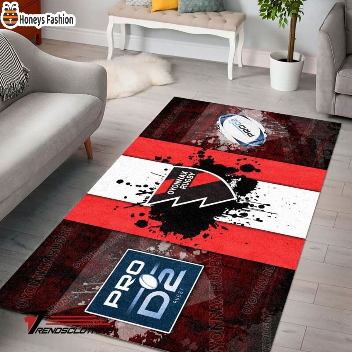 US Oyonnax Rugby Rug Carpet