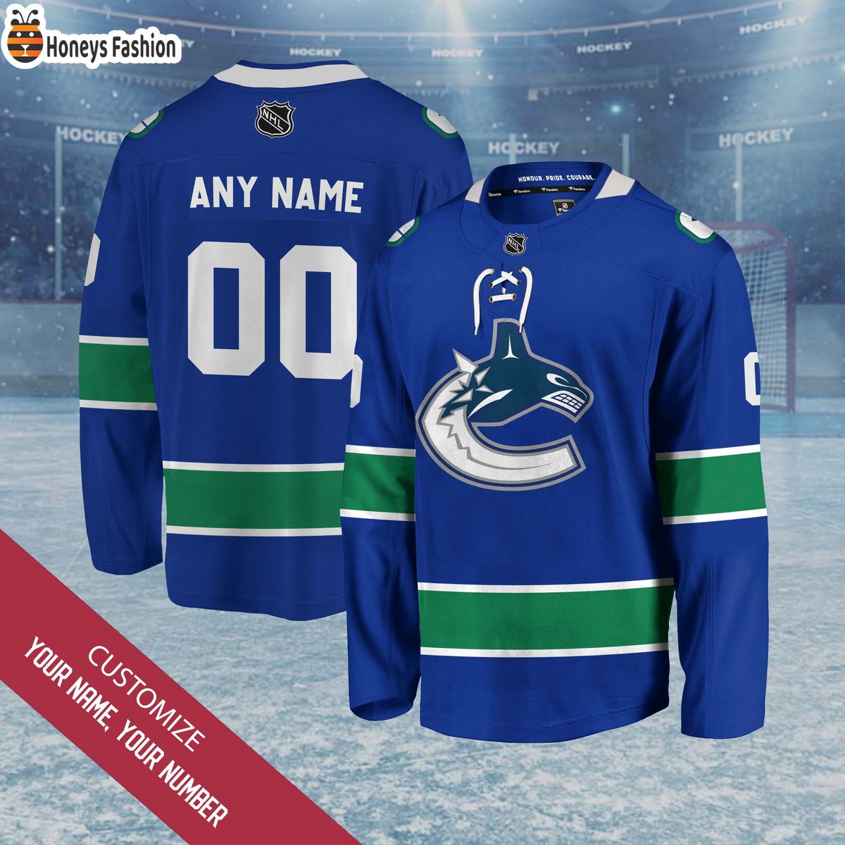 Vancouver Canucks Personalized Hockey Jersey