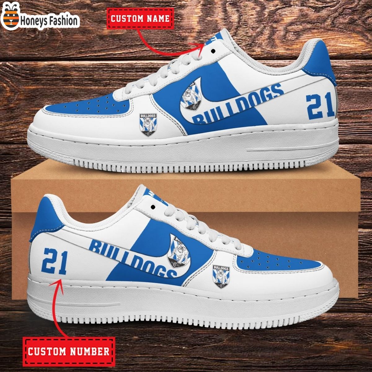 Western Bulldogs AFL Personalized Air Force 1 Shoes