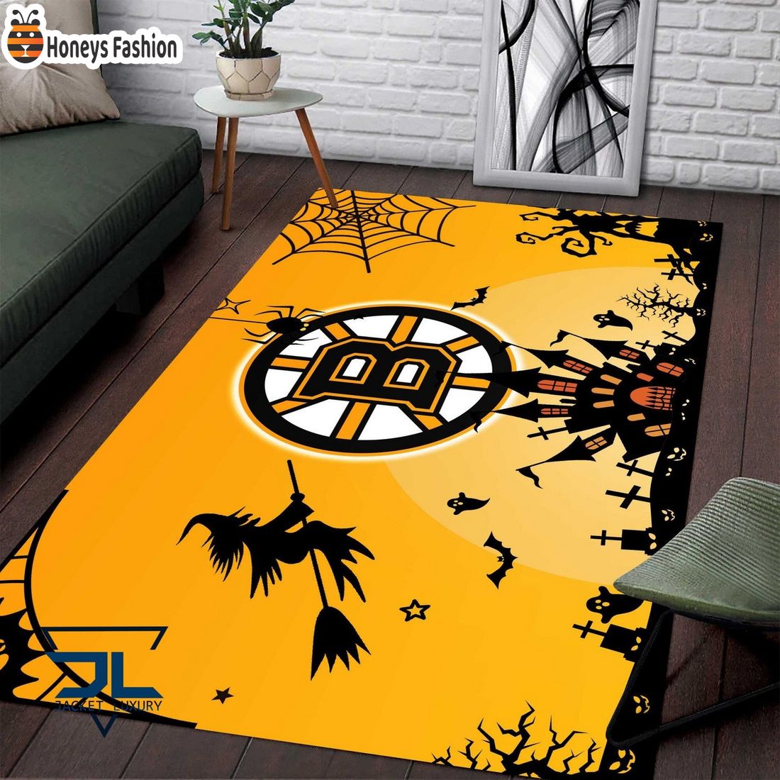 Boston Bruins Halloween Rug Carpet