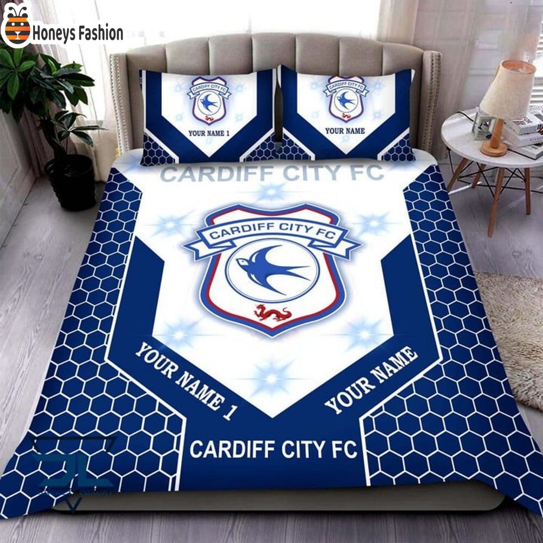 Cardiff City FC Personalized Bedding Set