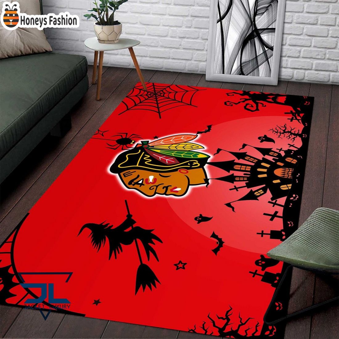 Chicago Blackhawks Halloween Rug Carpet