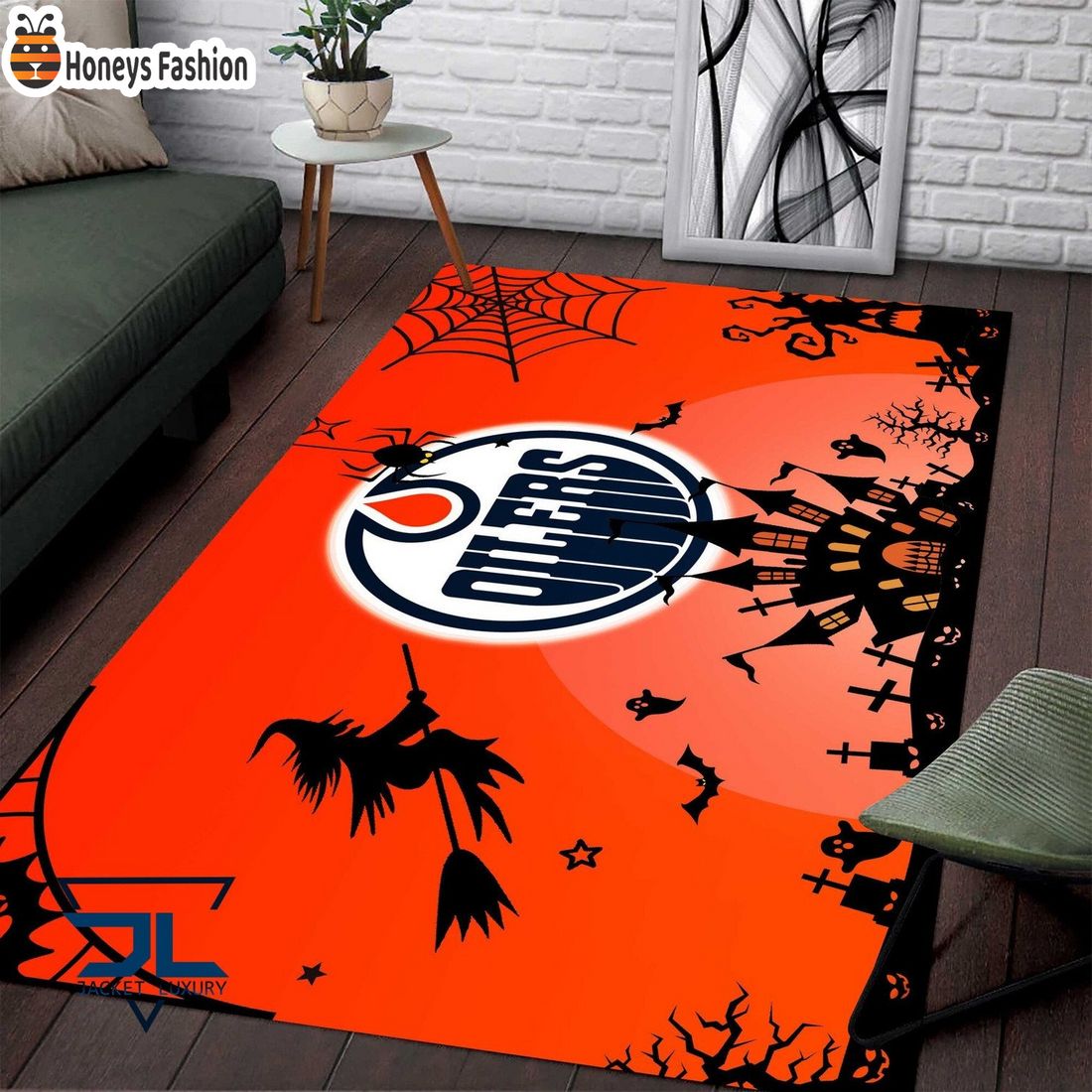 Edmonton Oilers Halloween Rug Carpet