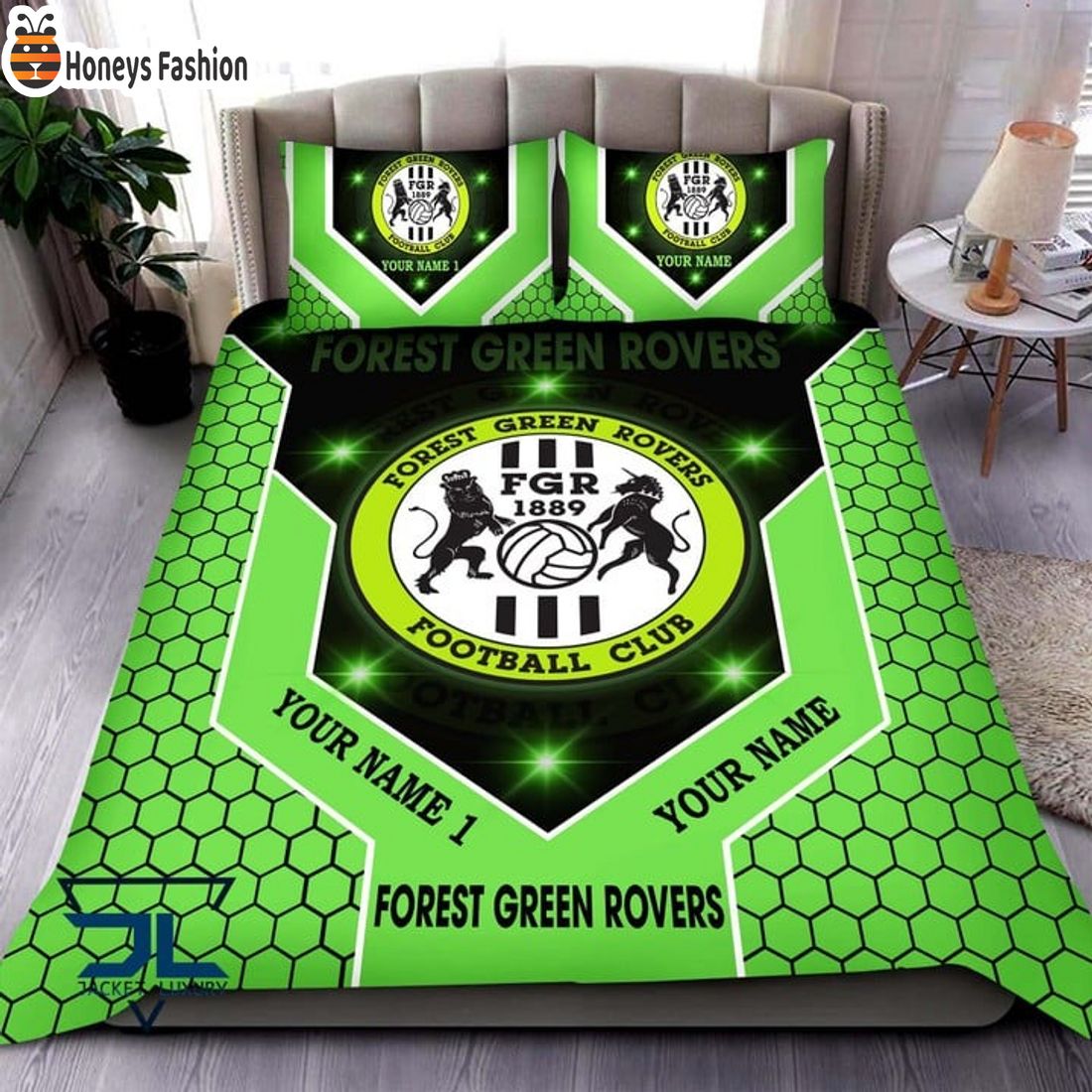 Forest Green Personalized Bedding Set