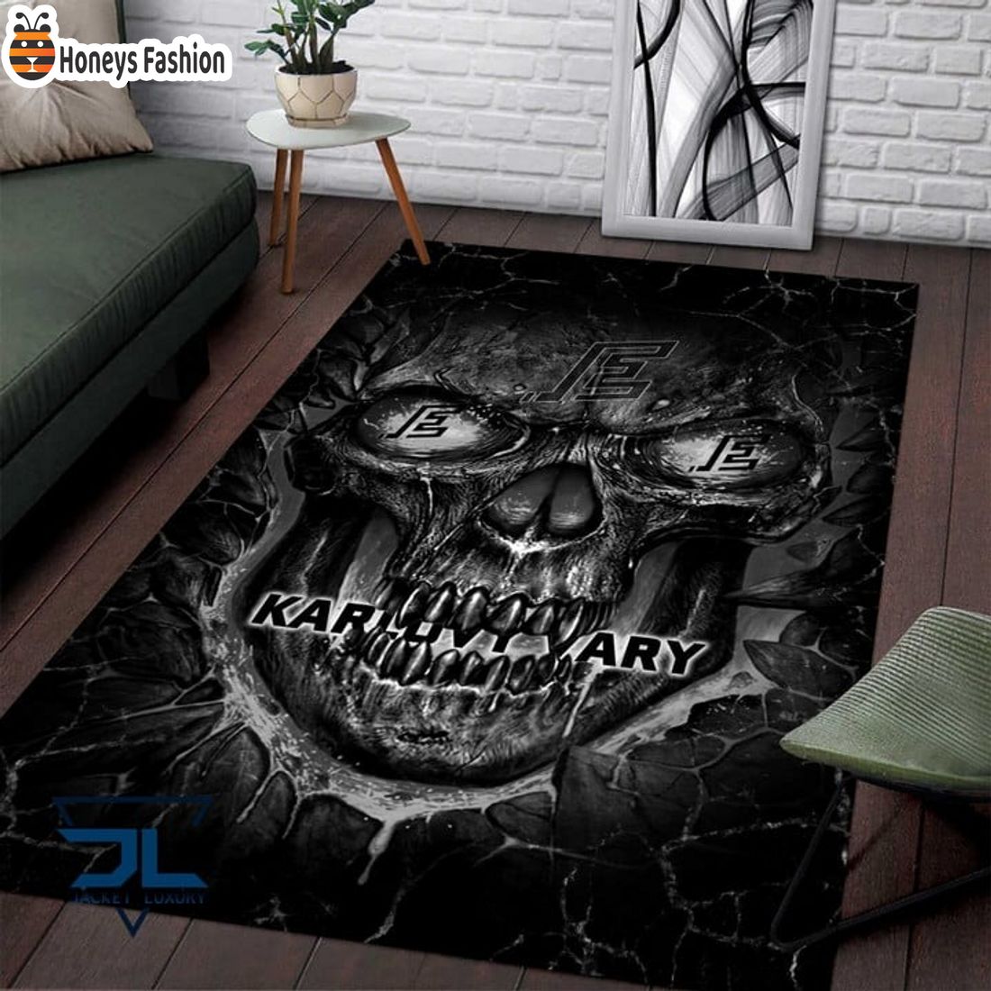 HC Energie Karlovy Vary Skull Rug Carpet