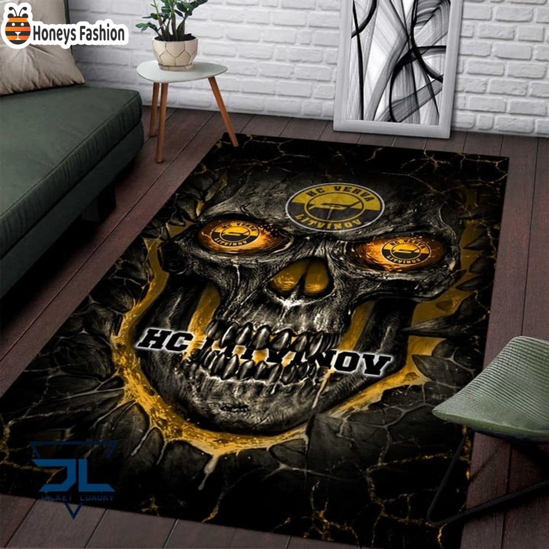 HC Litvinov Skull Rug Carpet