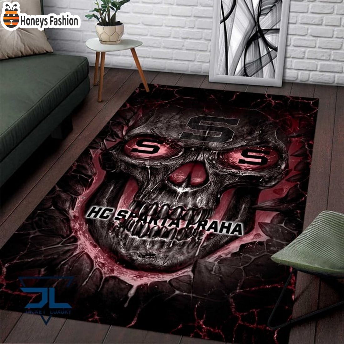 HC Sparta Praha Skull Rug Carpet