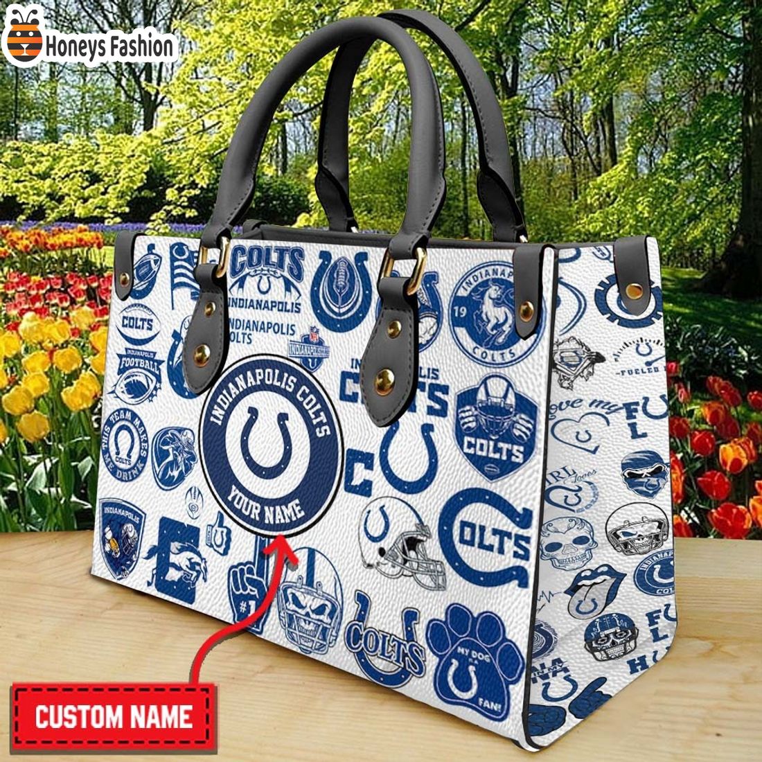 Indianapolis Colts Personalized Leather Handbag