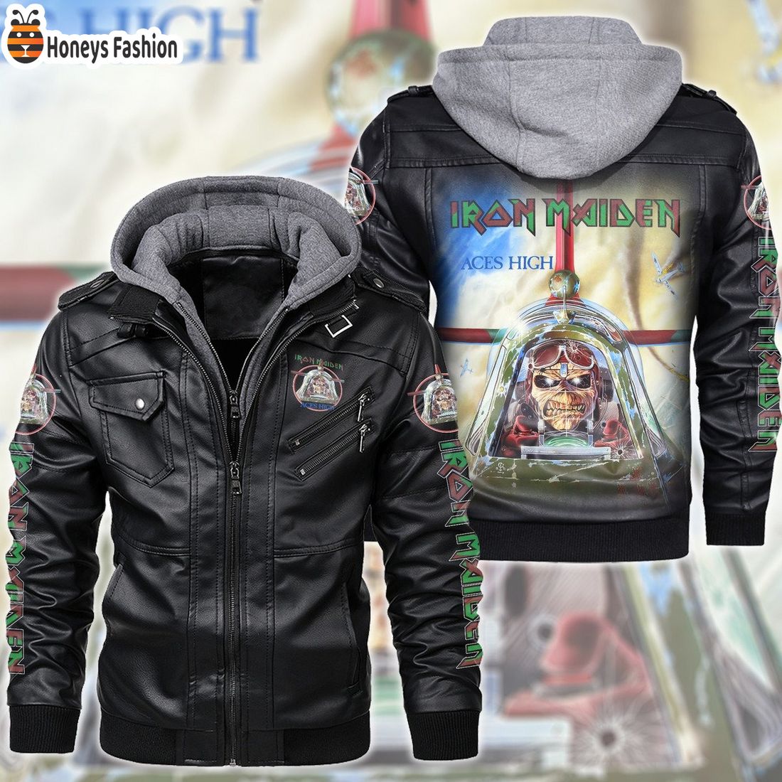 Iron Maiden Aces High Song Leather Jacket