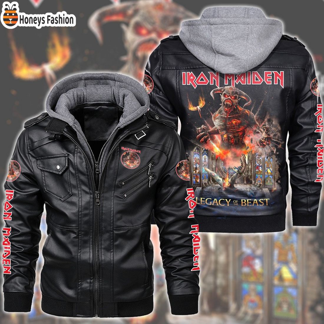 Iron Maiden Legacy of the Beast Video Game Leather Jacket