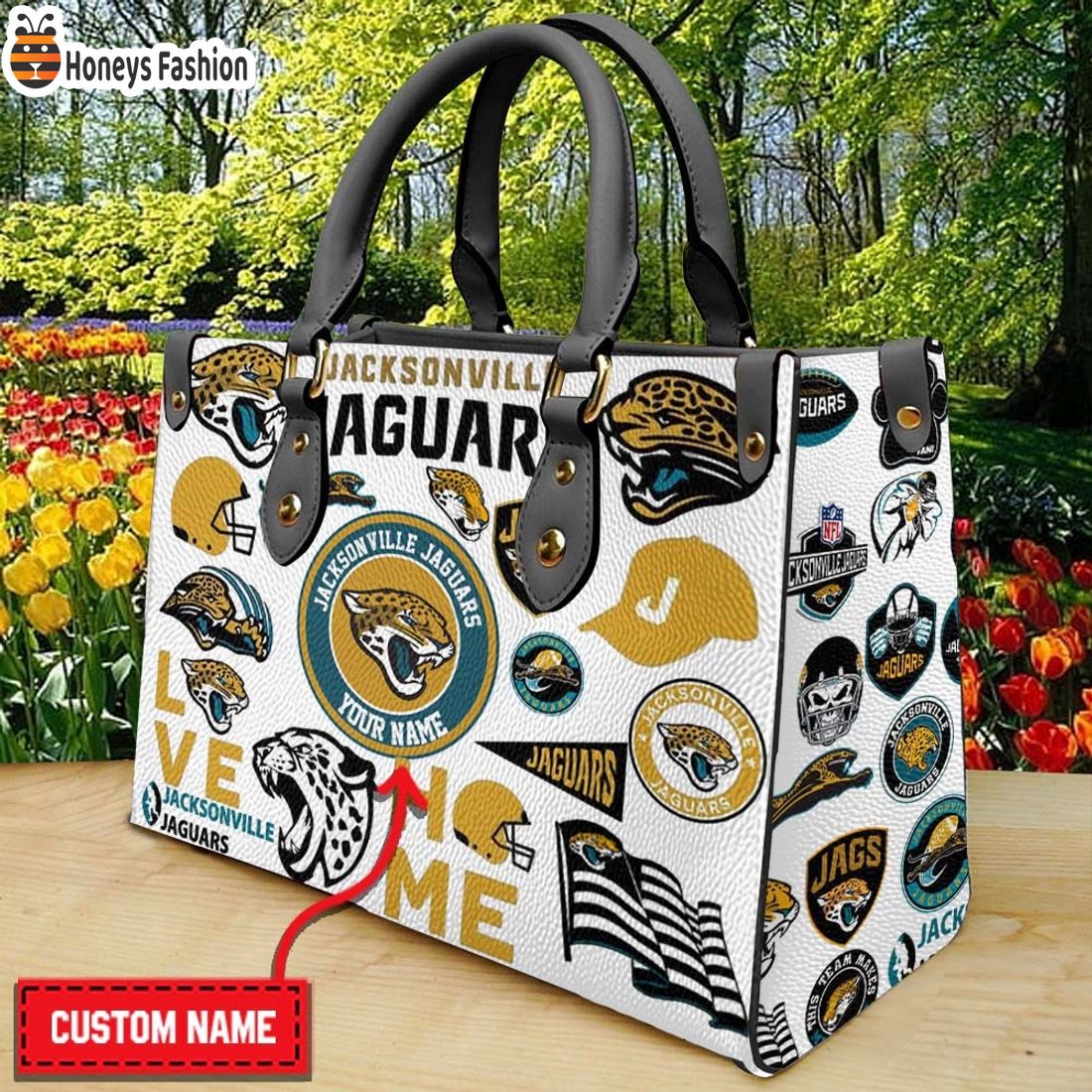 Jacksonville Jaguars Personalized Leather Handbag