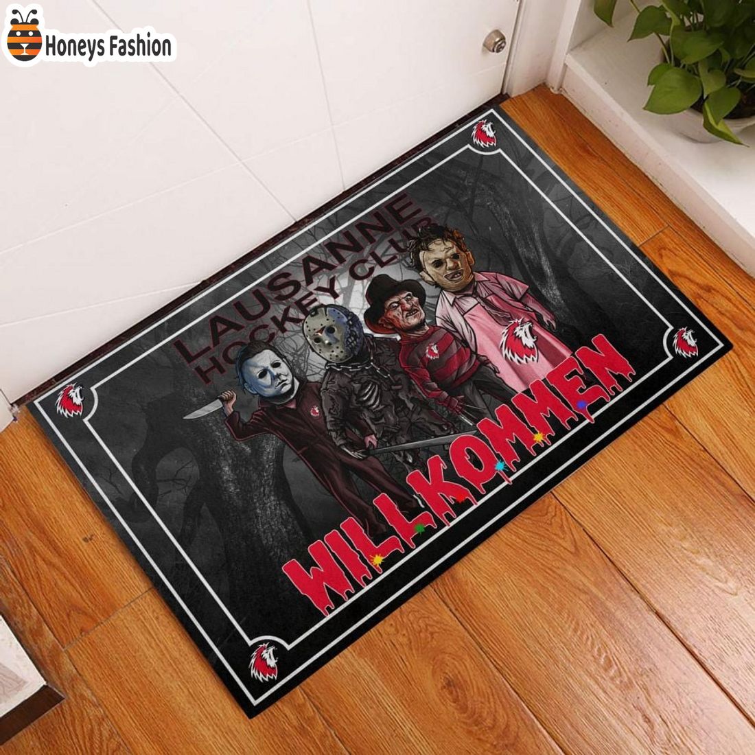 Lausanne Hockey Club Willkommen Halloween Doormat