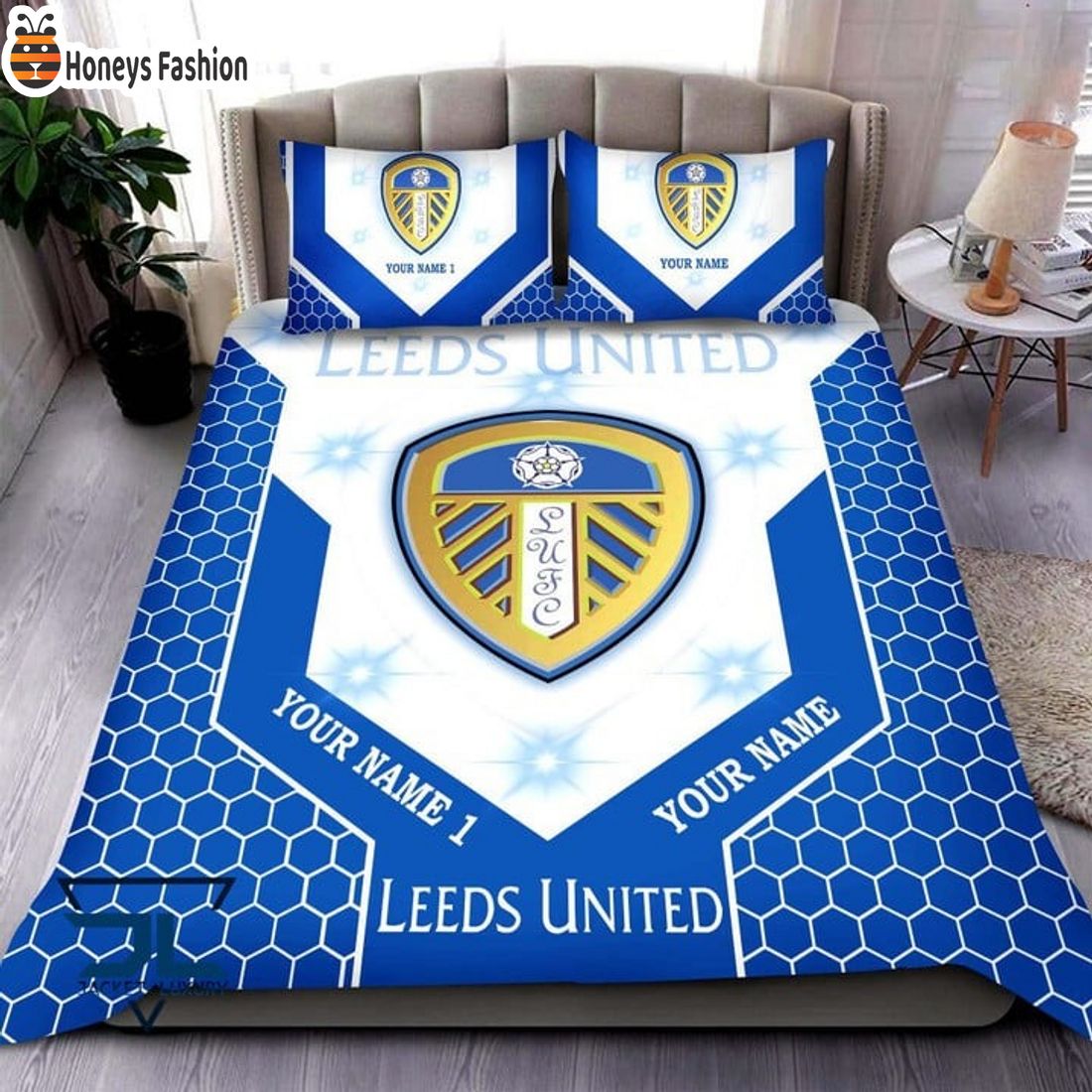 Leeds United FC Personalized Bedding Set