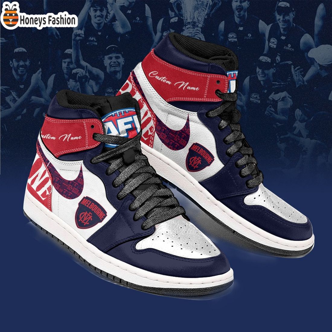 Melbourne Demons Football Club Custom Name Air Jordan 1 Sneaker